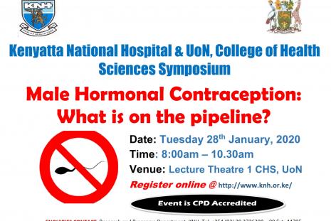Symposium on 'Male Hormonal Contraception: What is on the pipeline?' on Tuesday 28th January, 2020